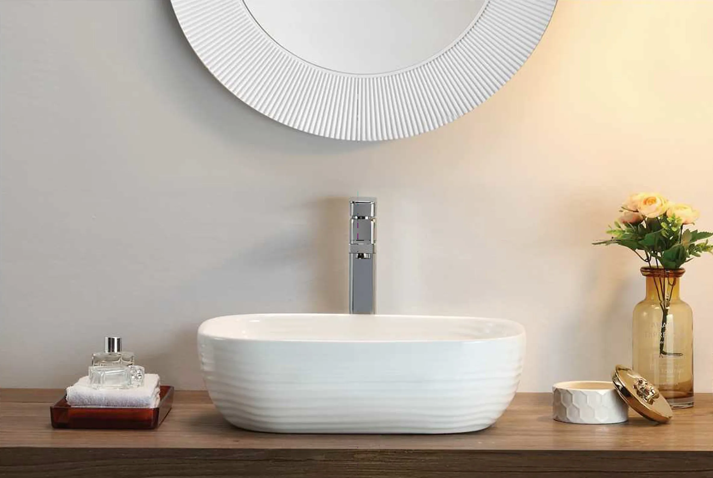 陶瓷洗面盆、洗手盆、盥洗盆、洗手台、衛浴設備-亮光白系列