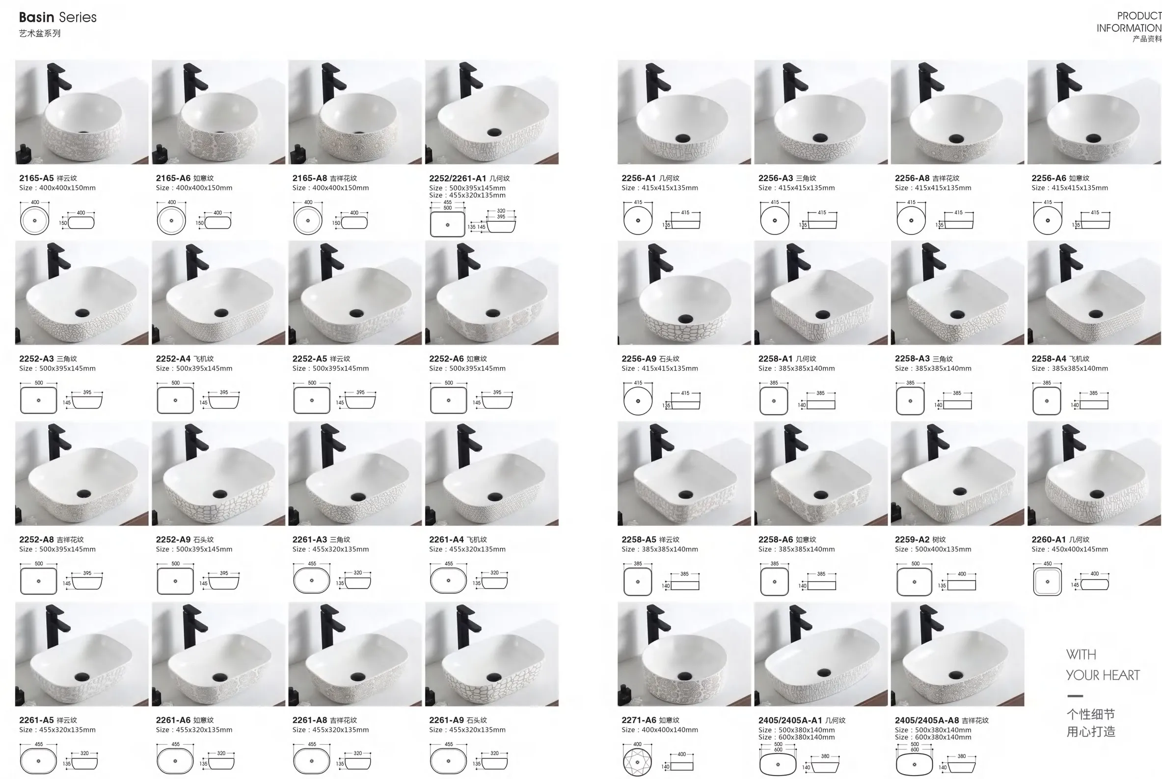 洗面盆｜黑邊系列