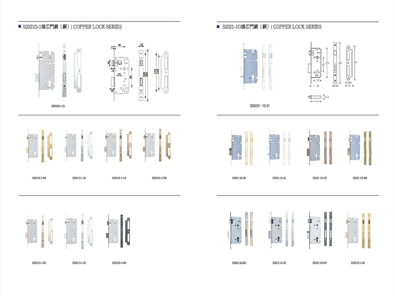 經典系列機械門鎖