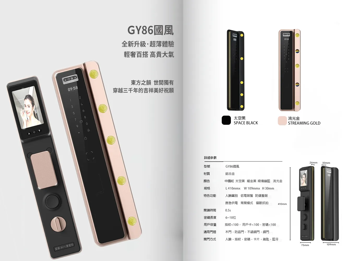 3D人臉智能鎖系列｜C15GY86nas