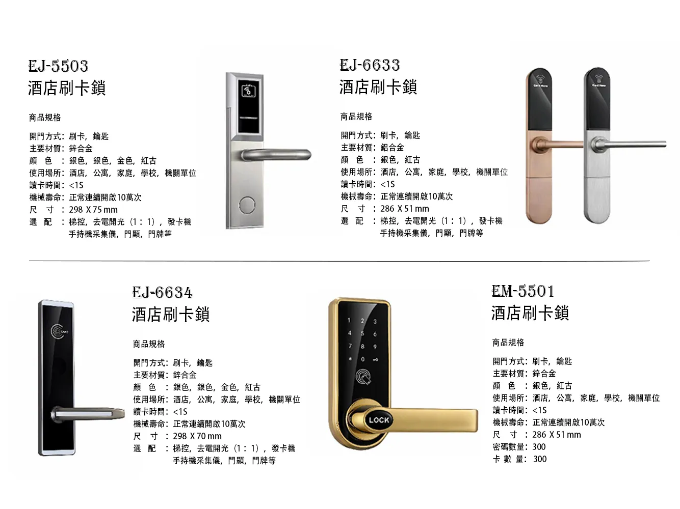 酒店刷卡鎖系列｜C17EJ5503