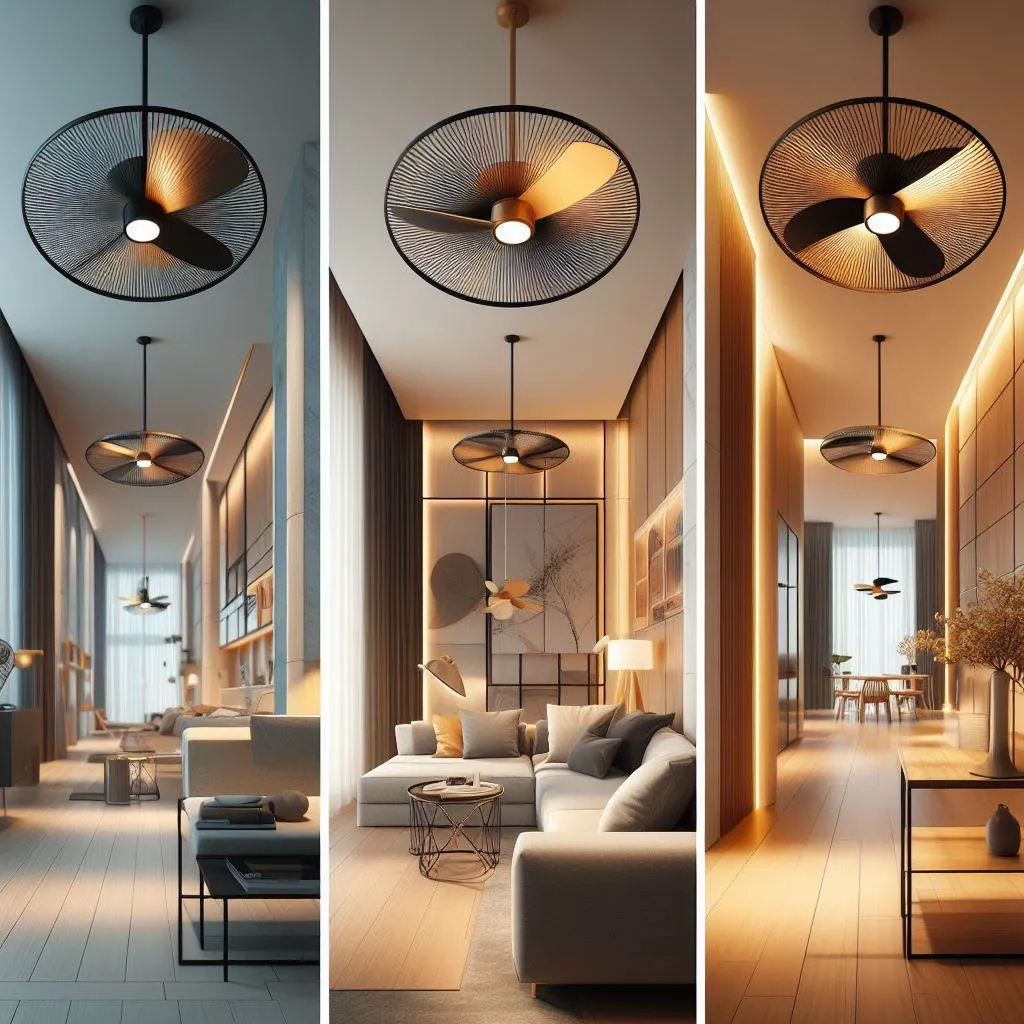 風扇燈：涼爽照明的多功能選擇，風扇燈集合照明和通風功能於一身，是客廳、臥室等大空間的理想之選。既能提供柔和照明，又能在夏季帶來清涼風，實現多功能使用。